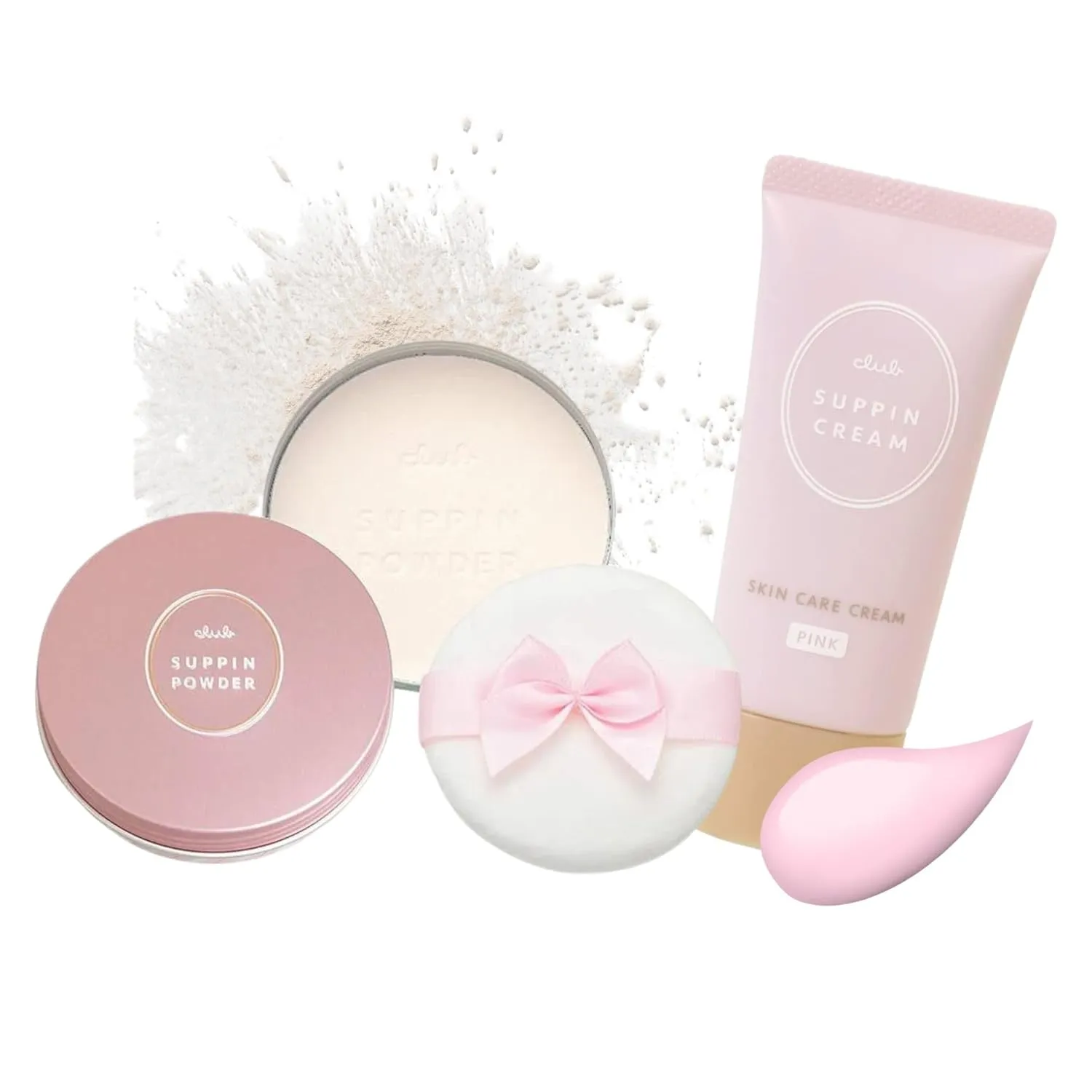 Cosmetics Translucent Pressed Powder & BB Cream (Pastel Rose, BB Cream/Press Powder)