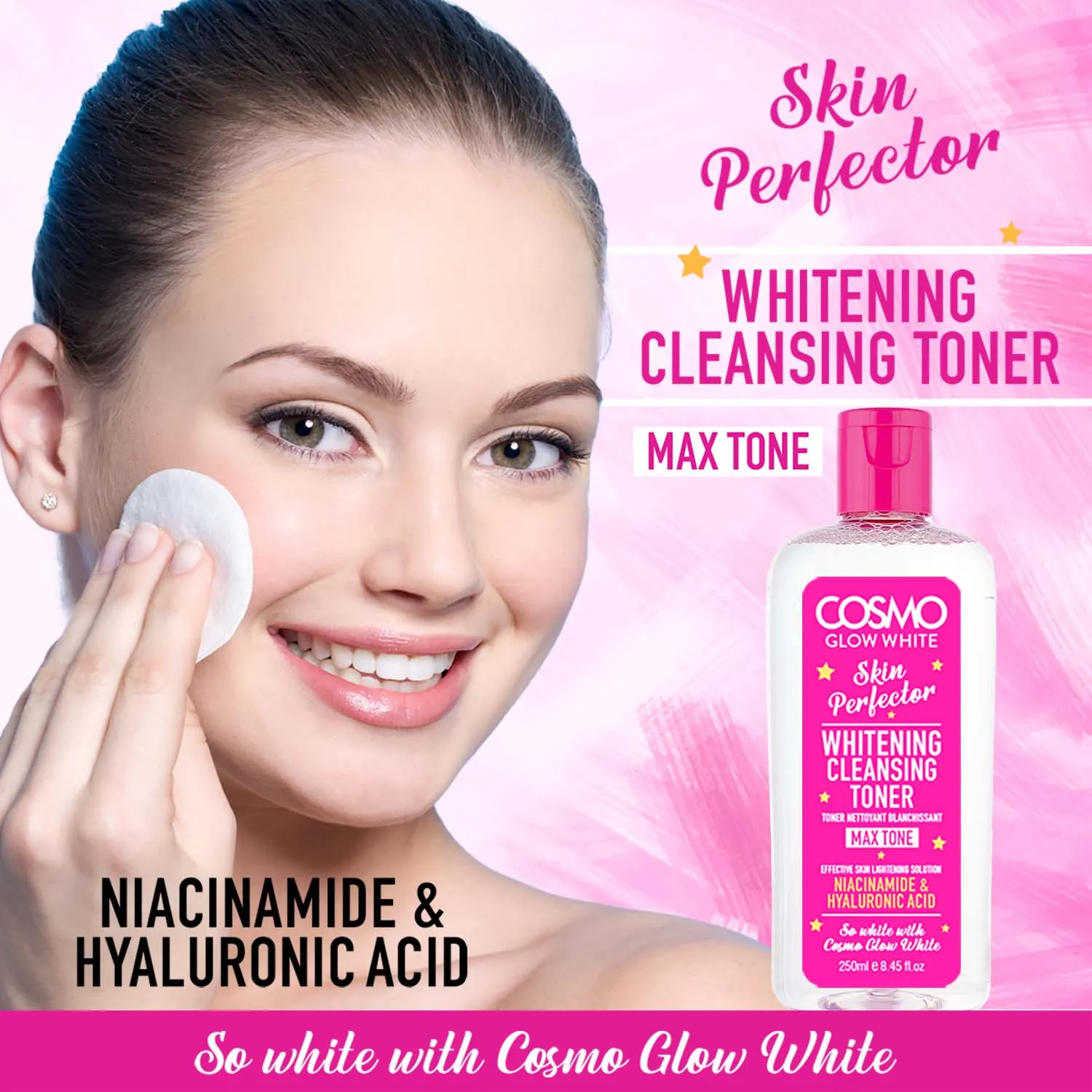 Cosmo Glow White - Whitening Cleansing Toner - 250ML