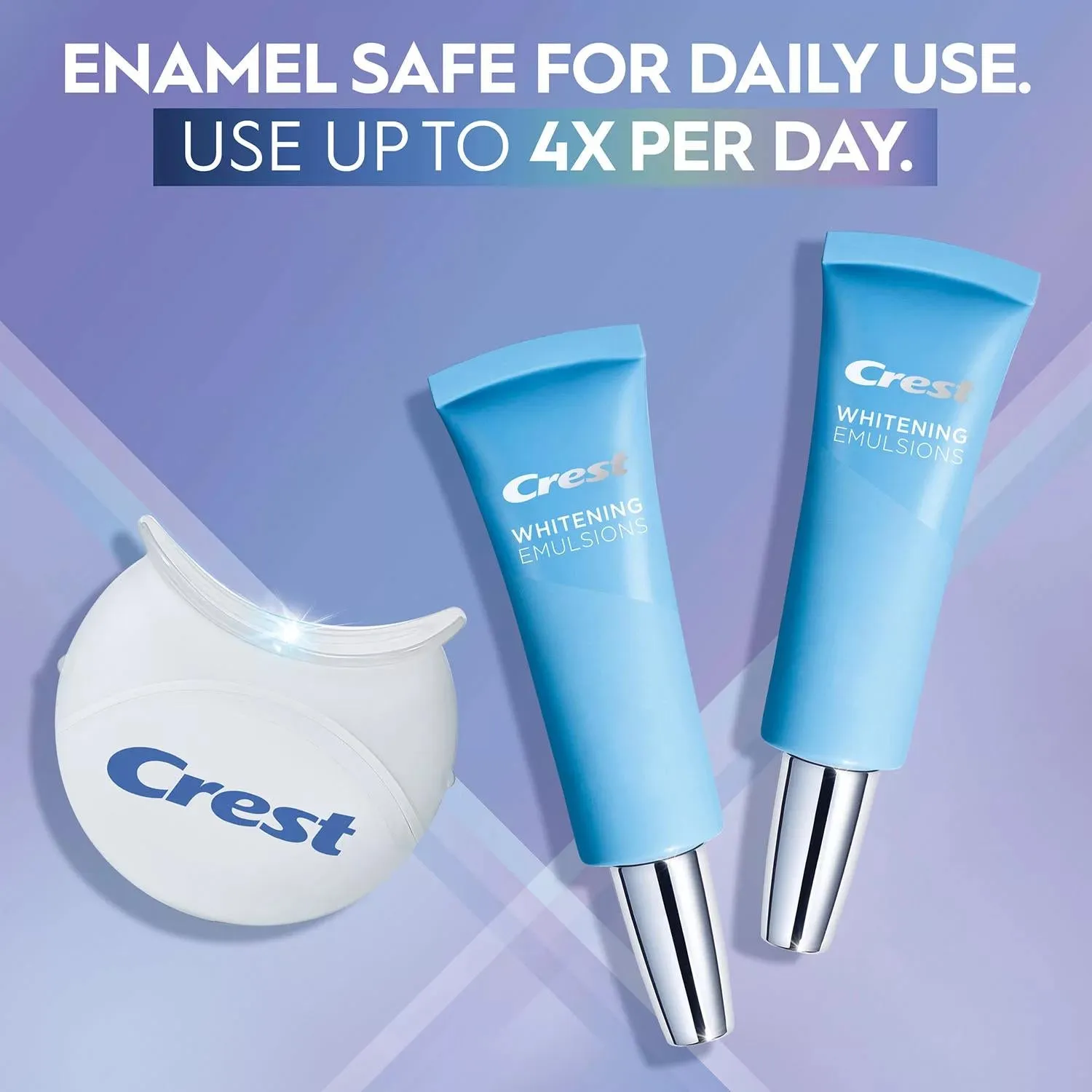 Crest 3DWhite Daily Whitening Serum, Advanced Enamel White   LED Light Treatment
