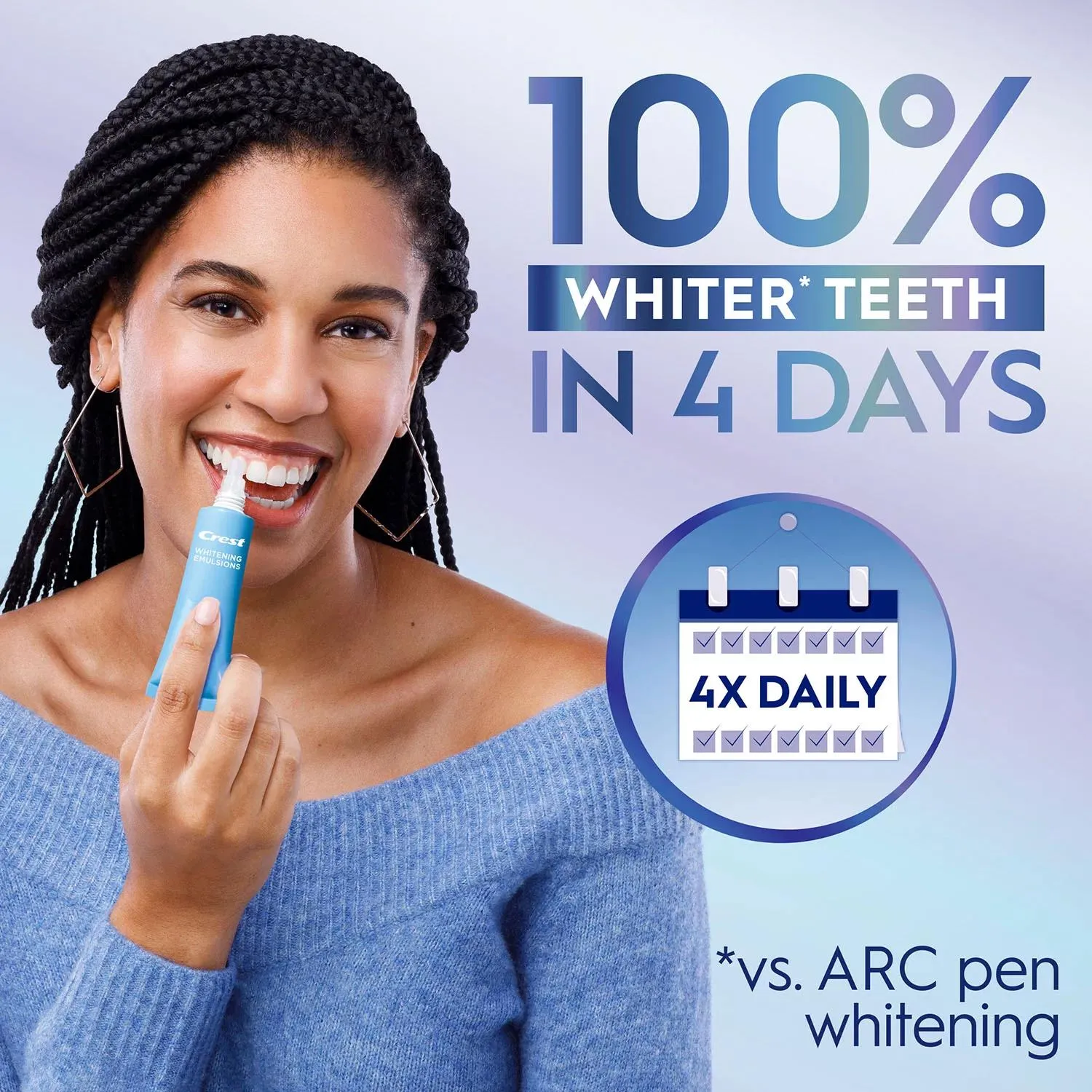 Crest 3DWhite Daily Whitening Serum, Advanced Enamel White   LED Light Treatment
