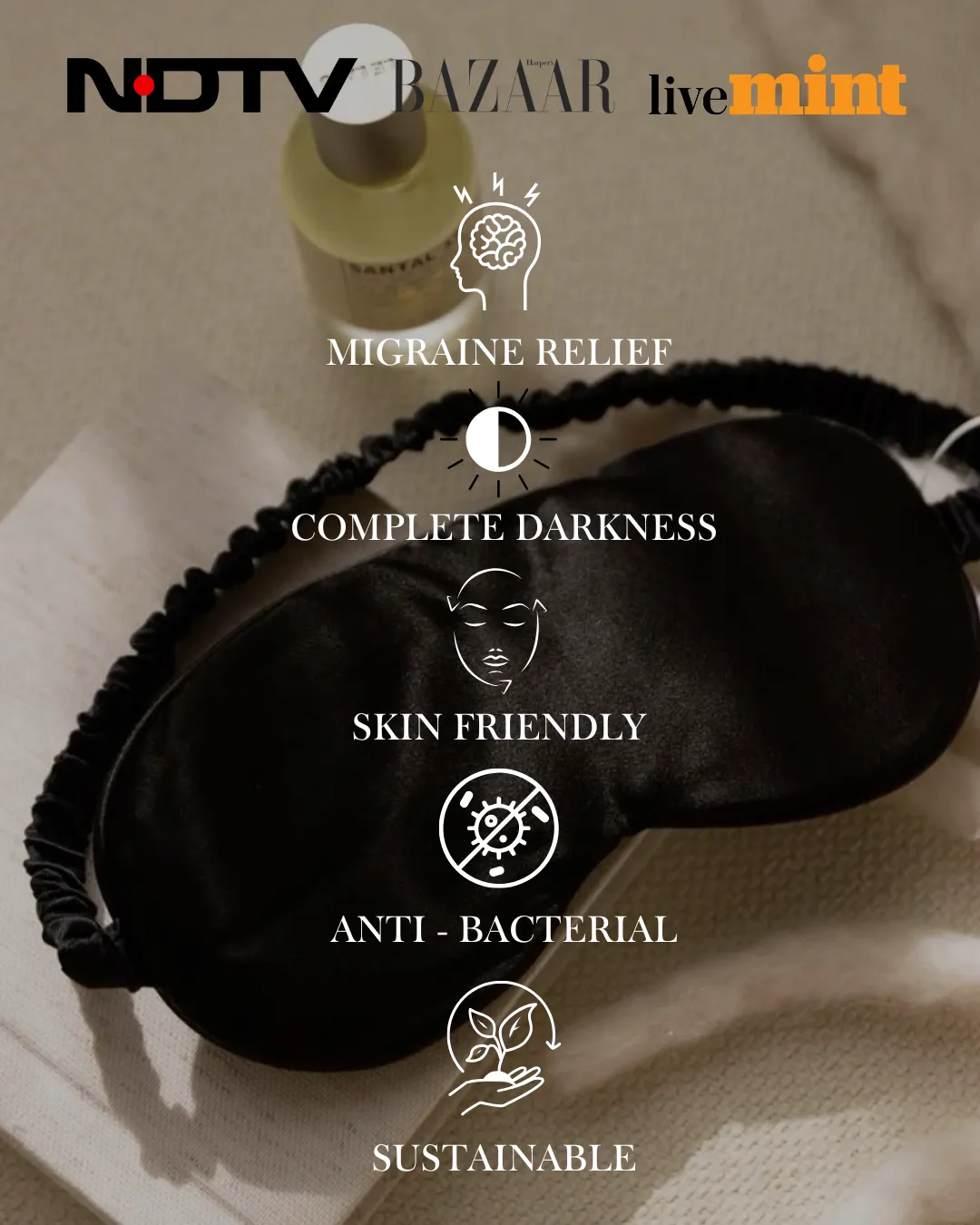 DEEP SLEEP EYE MASK - CHAMPAGNE GOLD