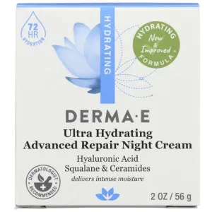 DERMA E - Ultra Hydrating Advanced Repair Night Cream (Hyaluronic Acid), 2oz