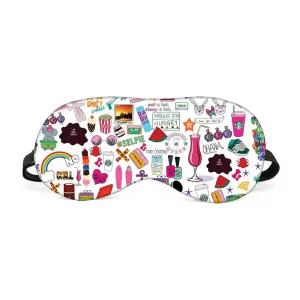 Designer Travel Eye Mask for Sleeping - Hungry - Made in India
