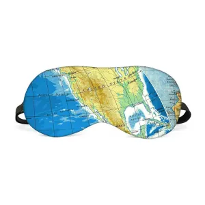 Designer Travel Eye Mask for Sleeping - Map of US - Made in India