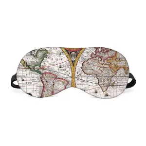 Designer Travel Eye Mask for Sleeping - World Map - Made in India