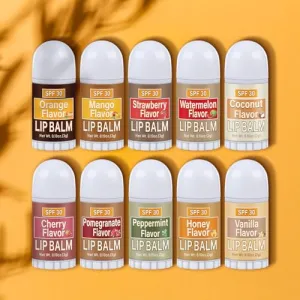 Dimsile 10 Pcs Mini Sunscreen Lip Balms Bulk SPF 30 Lip Balm Sticks Favors with Sunscreen SPF Employee Staff Appreciation Gifts Bulk Team Coworkers Christmas Party Gifts for Travel Beach