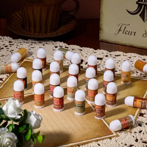 Dimsile 10 Pcs Mini Sunscreen Lip Balms Bulk SPF 30 Lip Balm Sticks Favors with Sunscreen SPF Employee Staff Appreciation Gifts Bulk Team Coworkers Christmas Party Gifts for Travel Beach