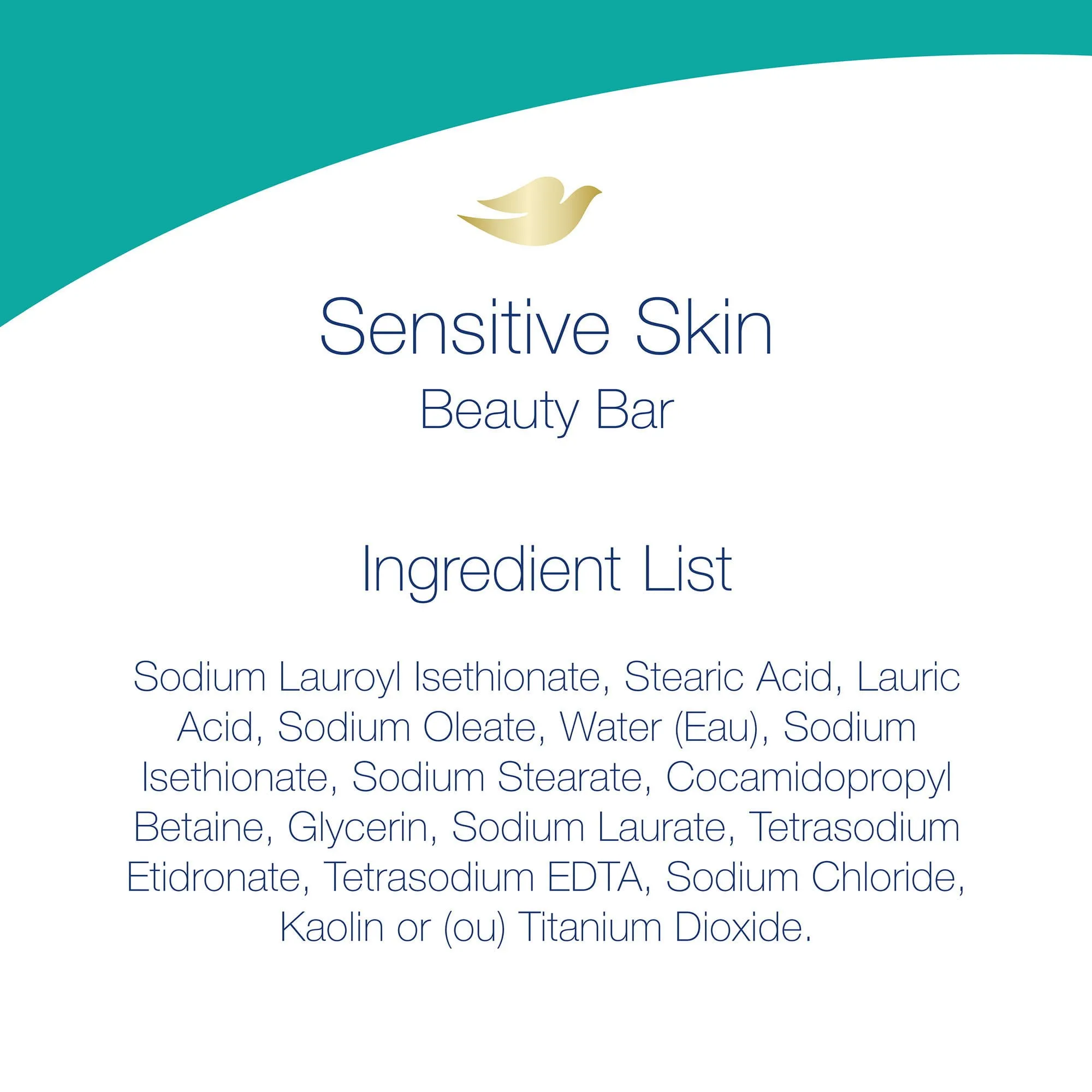 Dove Beauty Bar Sensitive Skin More Moisturizing Than Bar Soap, 3.75 oz, 12 Bars