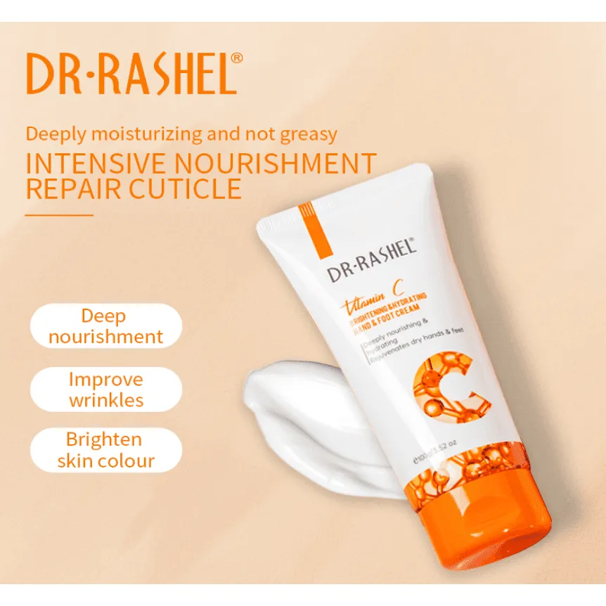 Dr.Rashel Vitamin C Brightening & Hydrating Hand & Foot Cream - 100g × 2Pcs (Offer)