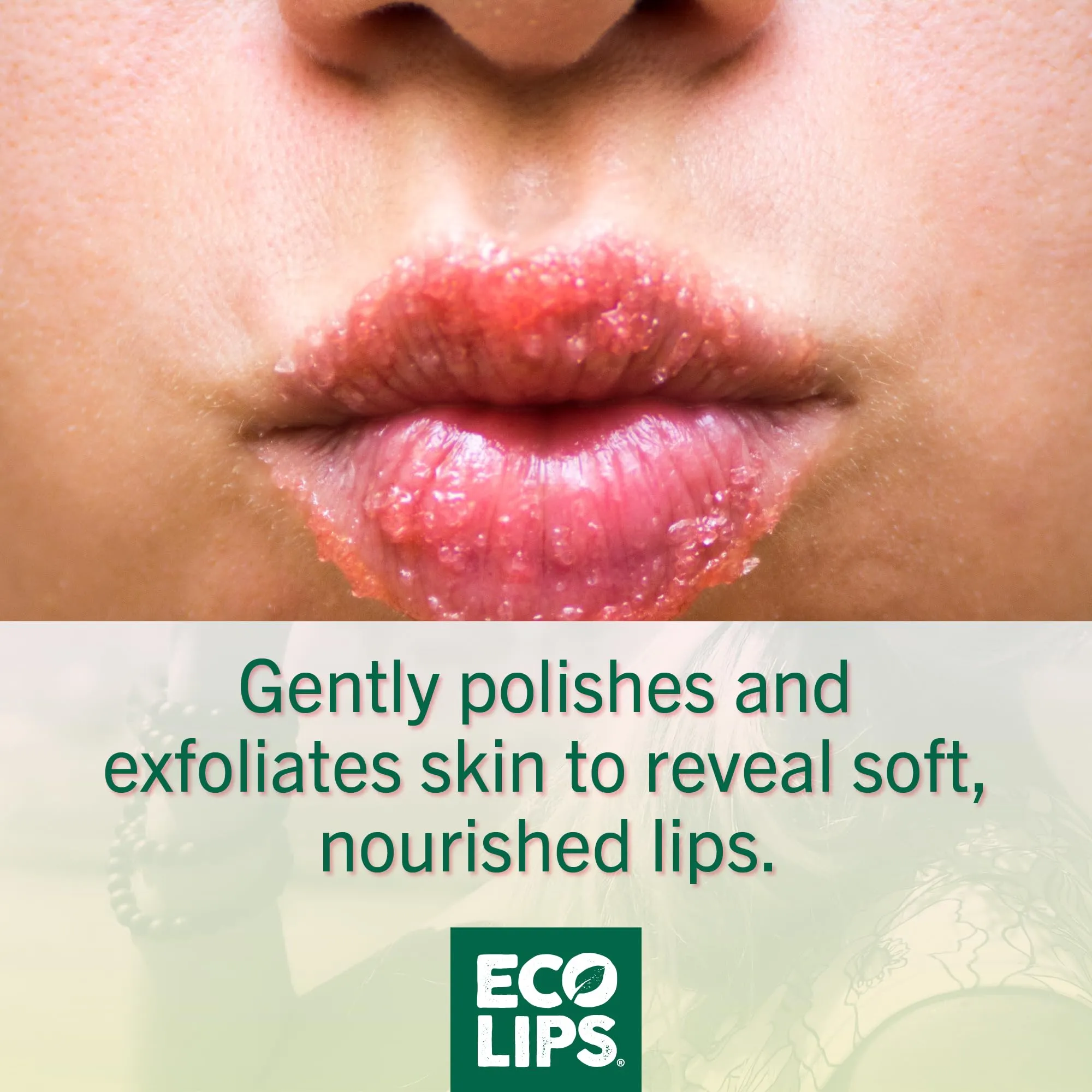 Eco Lips Daily Plumping Lip Mask with Hyaluronic Acid   Organic Vanilla Bean Sugar Lip Scrub 2-pack by Eco Lips 100% Natural. Made in USA
