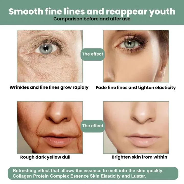 Eelhoe Advanced Collagen Boost Face Serum Lifting Firming Fade Fine Lines Wrinkle Anti-aging Facial Essence Brightening Skin Tone Whitening Moisturizing Face Nourishing Skin Care Booster Serum（30ml