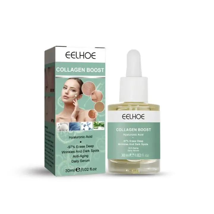 Eelhoe Advanced Collagen Boost Face Serum Lifting Firming Fade Fine Lines Wrinkle Anti-aging Facial Essence Brightening Skin Tone Whitening Moisturizing Face Nourishing Skin Care Booster Serum（30ml