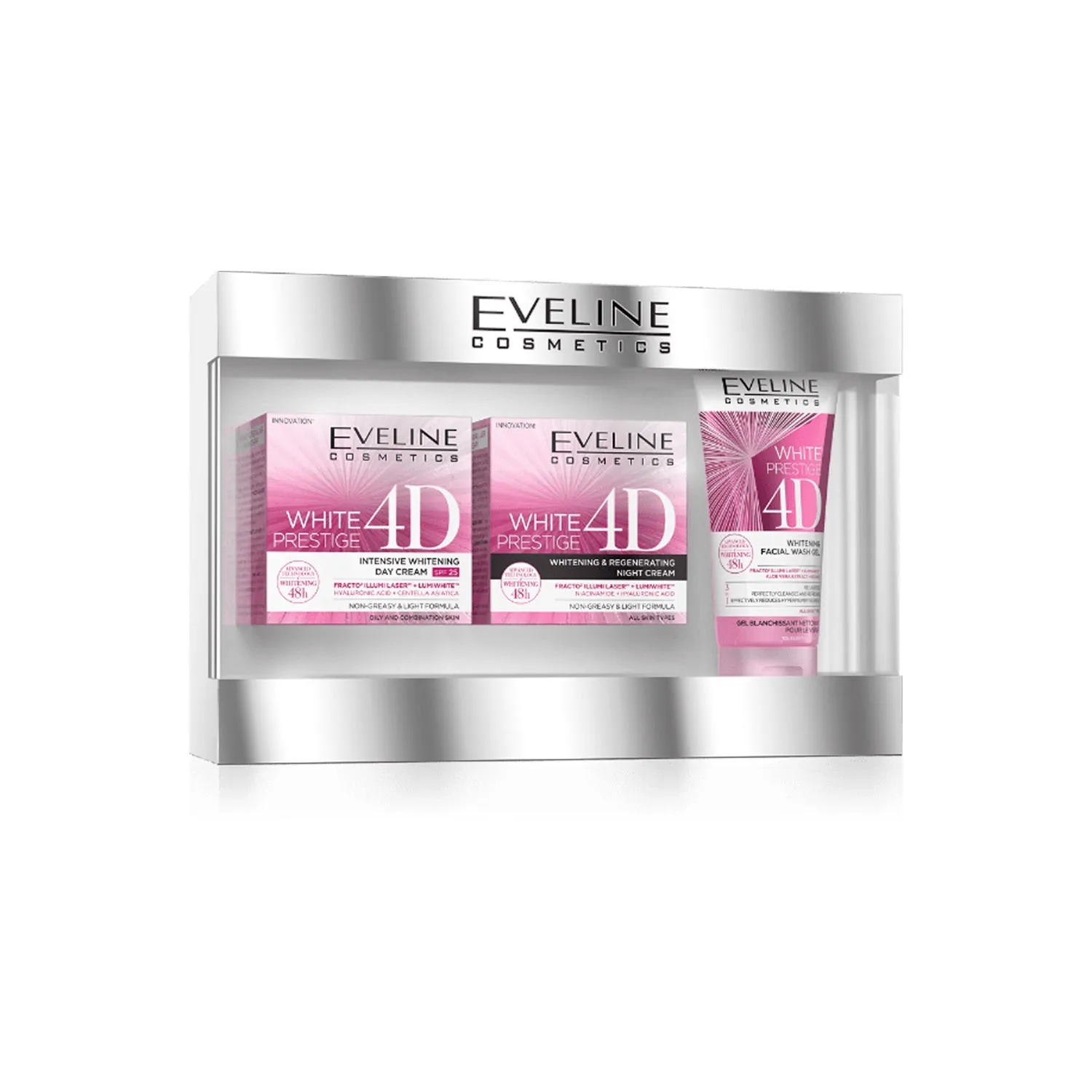 Eveline 4D White Prestige 3 Pieces Kit (Gift Set)