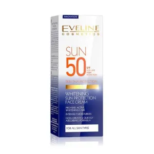EVELINE COSMETICS Whitening Sun Protection 50 SPF Face Cream Non Greasy And Quickly Absorbing Formula Uva And Uvb High Protection Intensely Moisturizer 30 ml