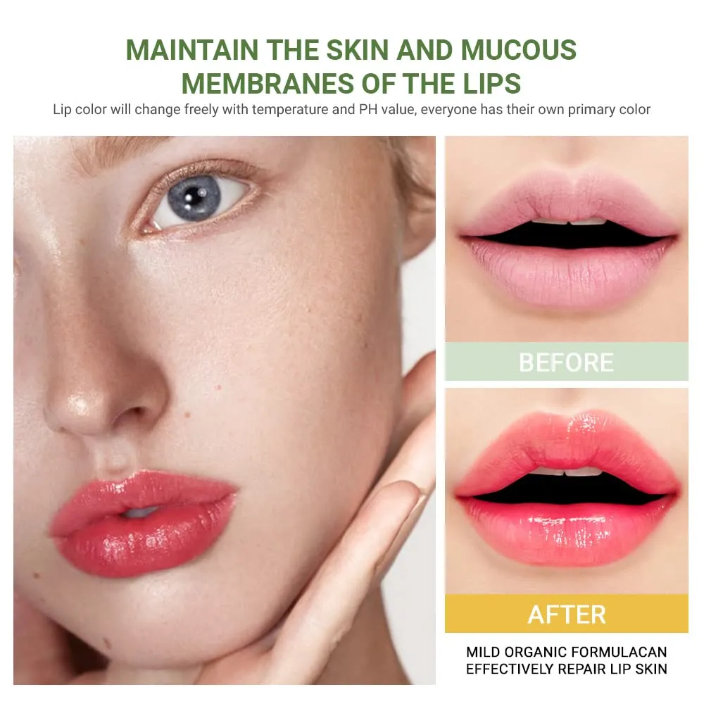 evpct 6Pcs Aloe Vera Tinted Lip Balms PH Lip Color Changing Lipstick Balm Stain Gift Set Queen for Women Girls Korean Mood Long Lasting Color Change Light Pink Lipstick Lip Tint Plumper Gloss