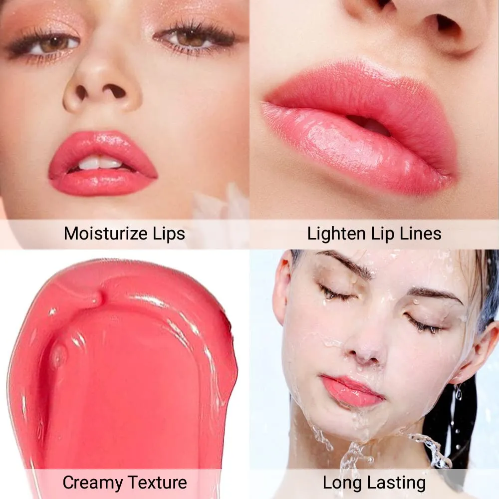 evpct 6Pcs Aloe Vera Tinted Lip Balms PH Lip Color Changing Lipstick Balm Stain Gift Set Queen for Women Girls Korean Mood Long Lasting Color Change Light Pink Lipstick Lip Tint Plumper Gloss