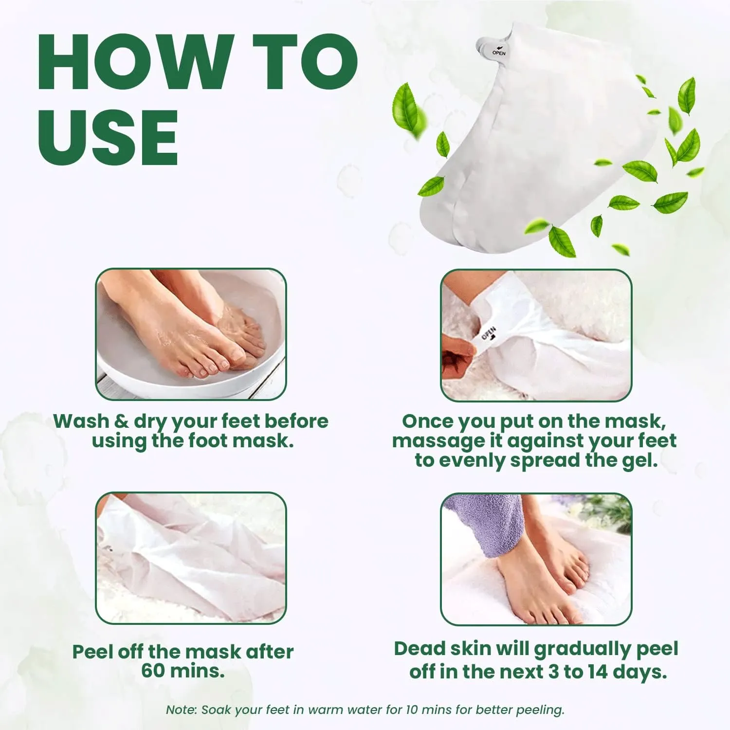 Exfoliating Foot Mask | Tea Tree | Pack of 2