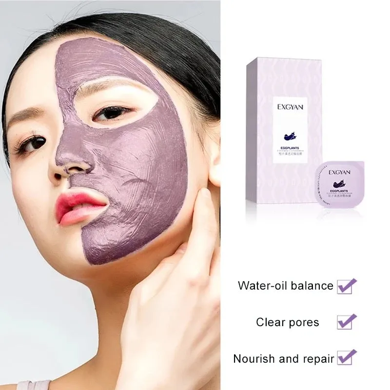 Exgyan - Eggplant clean and Bright Face Masks