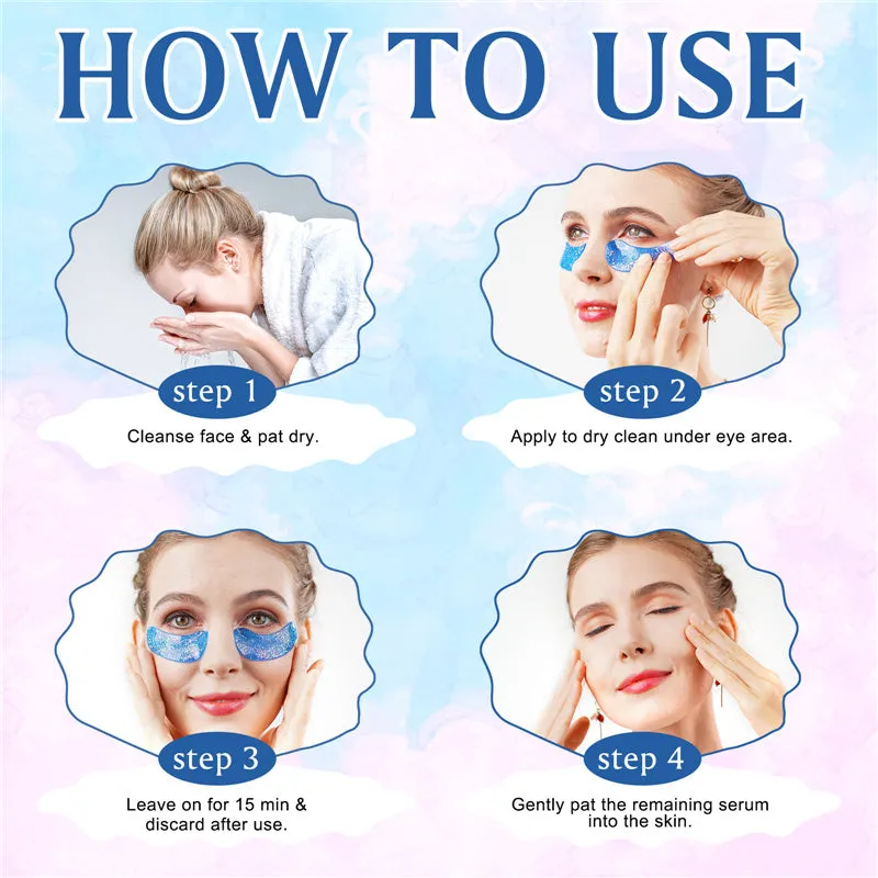 Eye Wrinkle Pads Patches Masks with Natural Marine Collage 18 Pairs