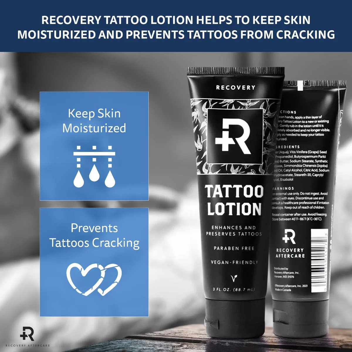 Free Gift - Recovery Tattoo Lotion — 3oz Tube