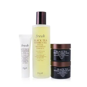FRESH - Black Tea Firming Beauty Bundle Set: Soy Face Cleanser - 20ml/0.6oz   Black Tea Kombucha Facial Treatment Essence - 150m