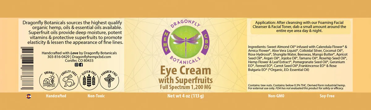 Full Spectrum Hemp CBD EYE CREAM with Superfruits