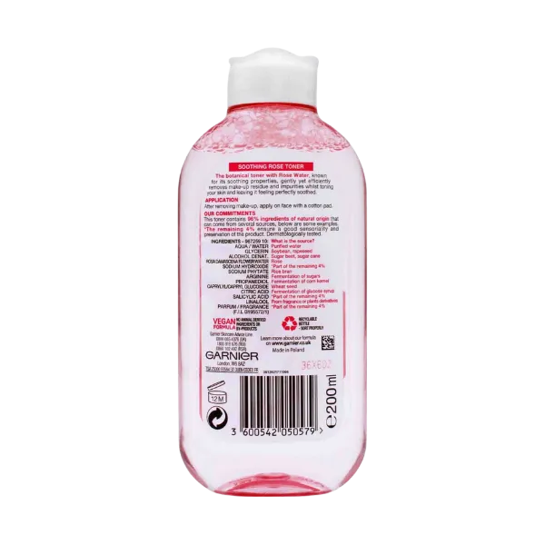 Garnier Rose Soothing Toner For Dry & Sensitive Skin 200ml
