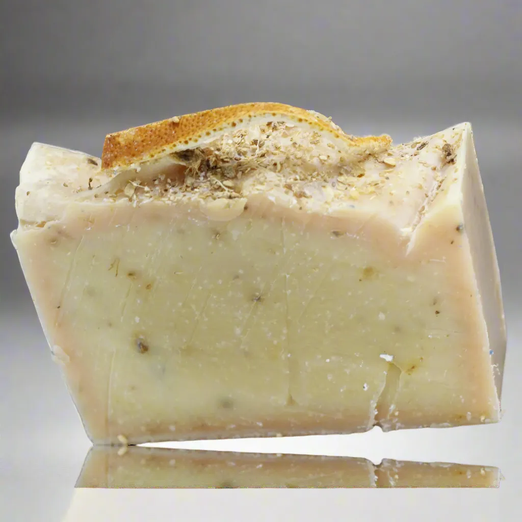 Ginger and Honey Face and Body Soap with Olive and Jojoba Oils, Mango and Aloe
