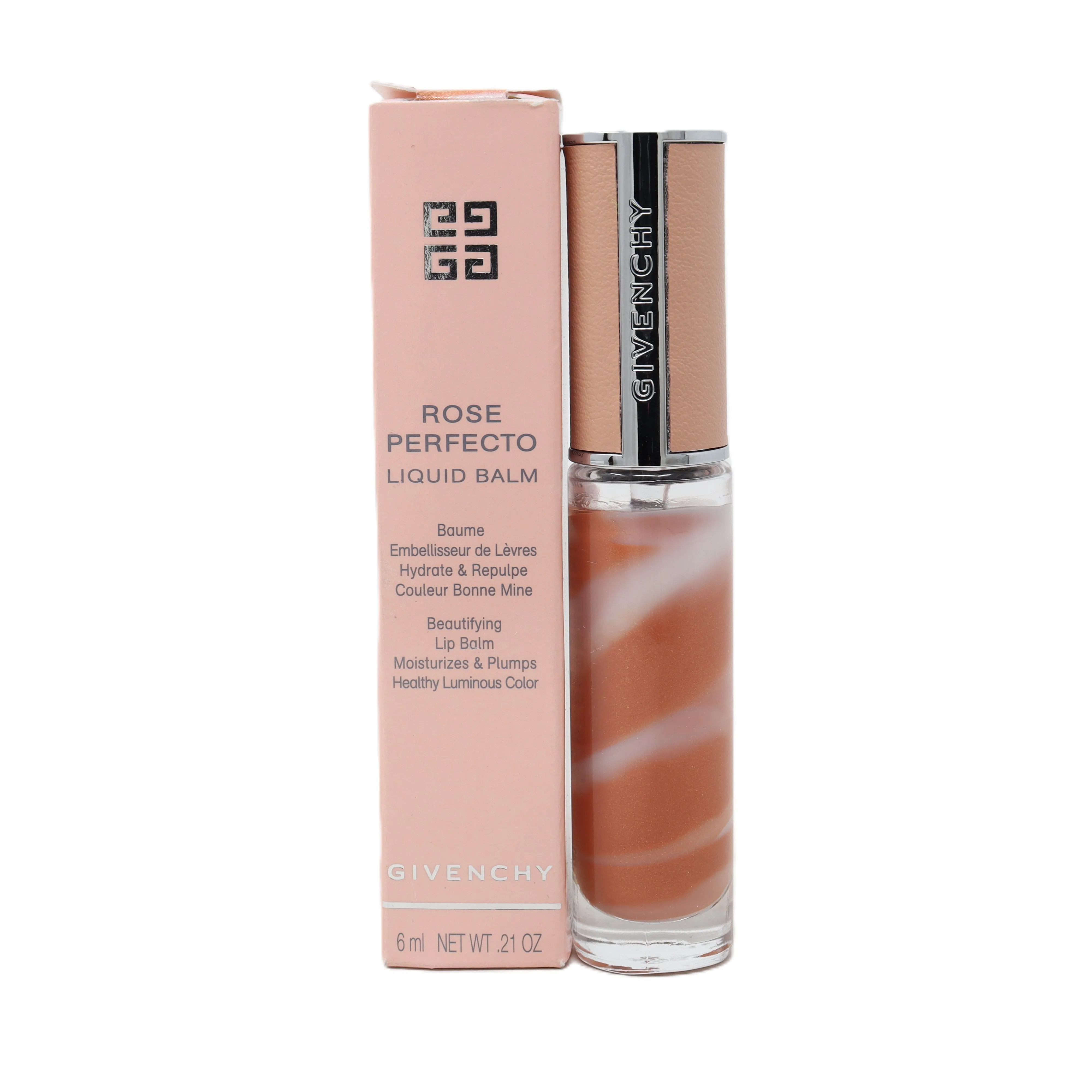 Givenchy Rose Perfecto Hydrating Tinted Lip Balm & Gloss 0.21oz  New With Box