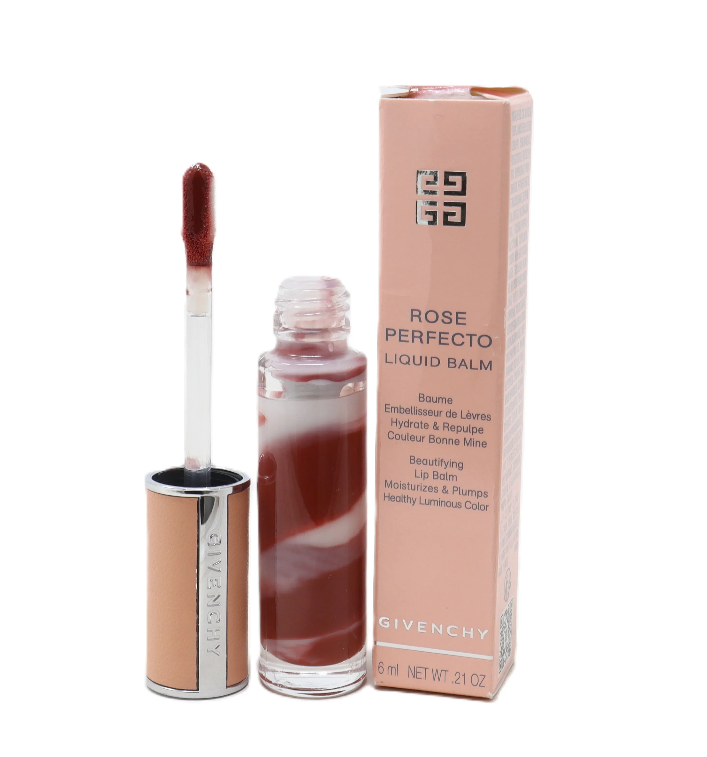 Givenchy Rose Perfecto Hydrating Tinted Lip Balm & Gloss 0.21oz  New With Box