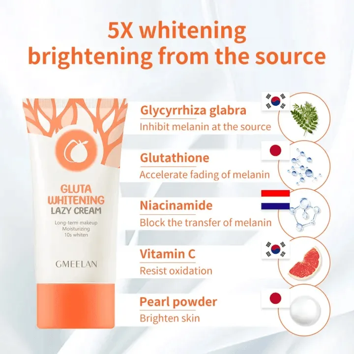 Gluta Whitening Lazy Cream GMEELAN - 30g