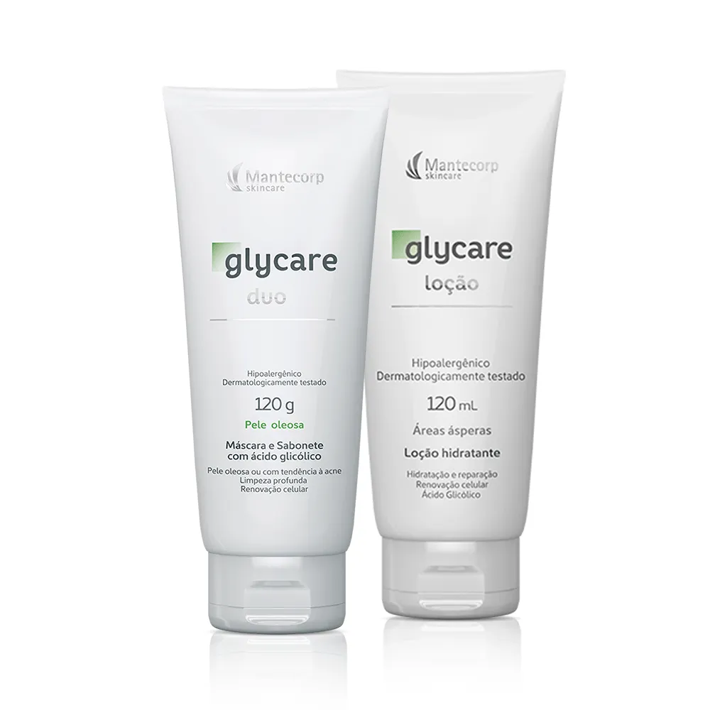 Glycare duo 120g and moisturizing lotion 120ml - Mantecorp