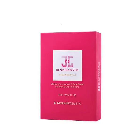 JAYJUN Rose Blossom Mask set Brighten Yor Skin With Rose Water Nourishing And Hydratin 10 pcs Setg   بكج ماسكات ورقية بماء الورد