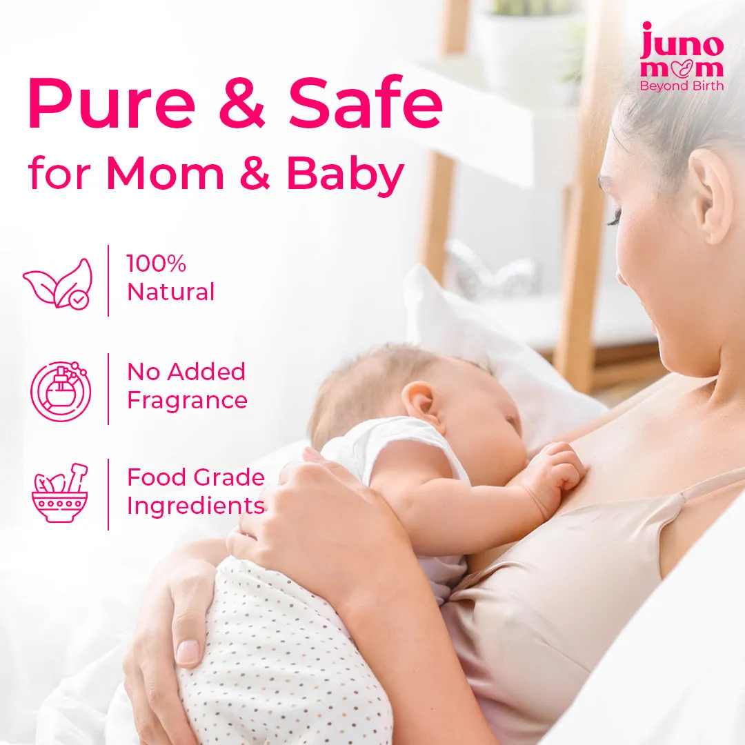 Juno Mom Natural Nipple Butter for New Moms | Fast-Absorbing Moisturizer
