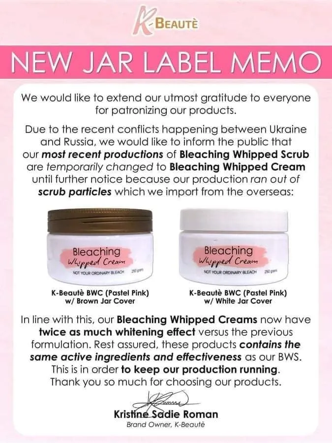 K-Beaute Bleaching Whipped Cream 250 g