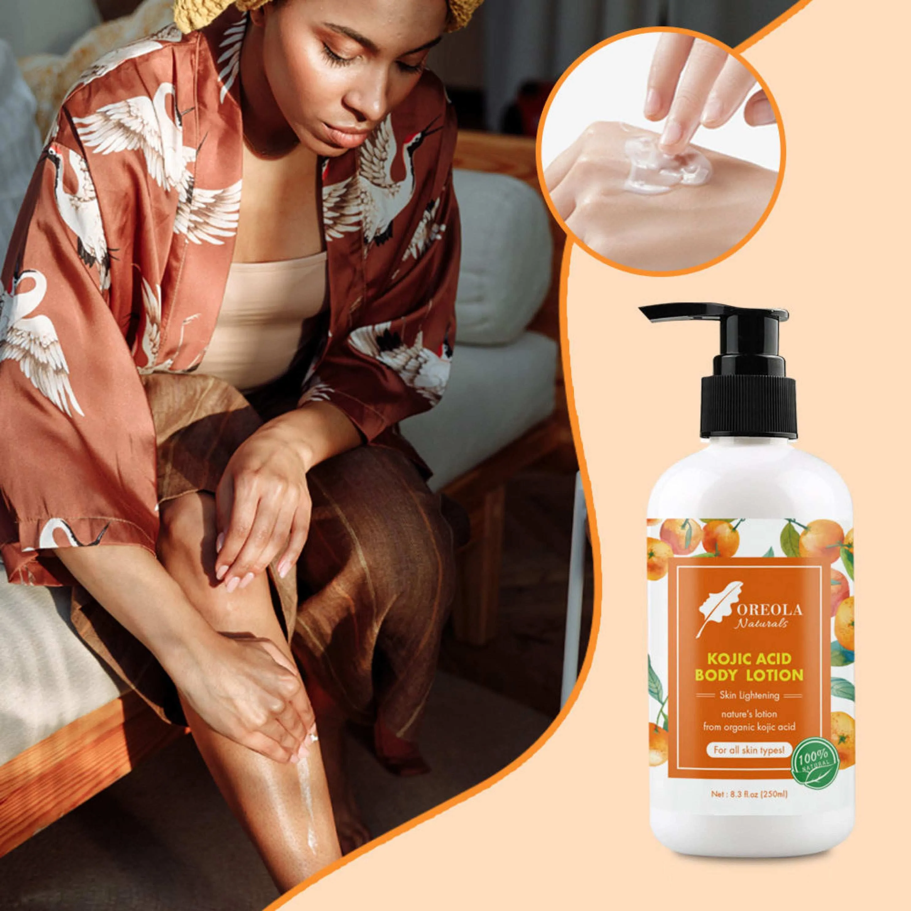 Kojic Acid Body Lotion Moisturizing, Hydrating, and Glow Ideal for all Skin Types 8.3fl.oz 250ml