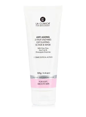 LA CLINICA Anti Ageing 3 Fruit Enzyme Exfoliating Scrub & Mask 125g