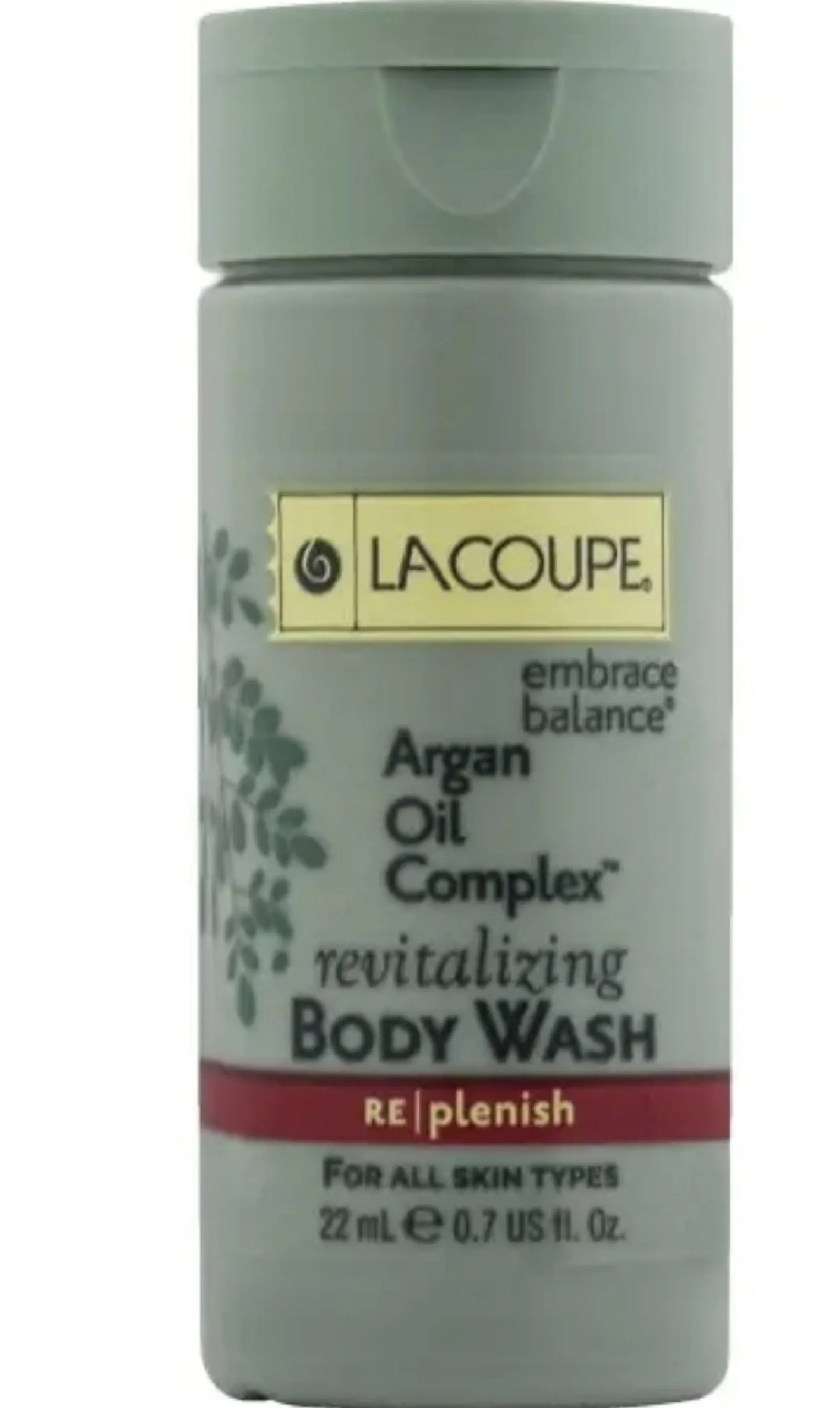 La Coupe Argan Oil Complex Revitalizing Shower Gel Lot of 10 each 0.75oz bottles. Total of 7.5oz
