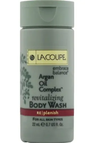 La Coupe Argan Oil Complex Revitalizing Shower Gel Lot of 10 each 0.75oz bottles. Total of 7.5oz