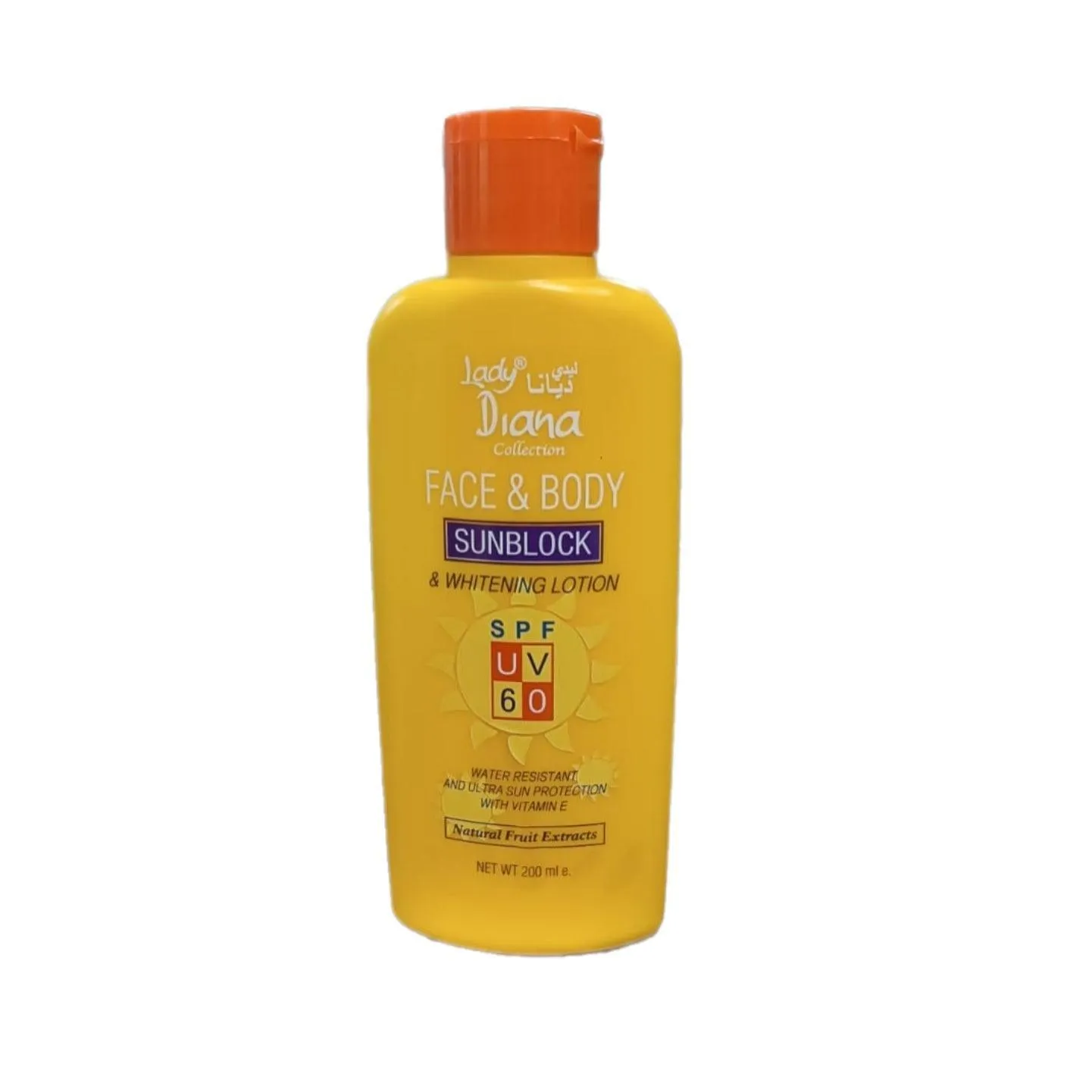 Lady Diana Face & Body Sunblock Whitening Lotion SPF 60 - 200ml