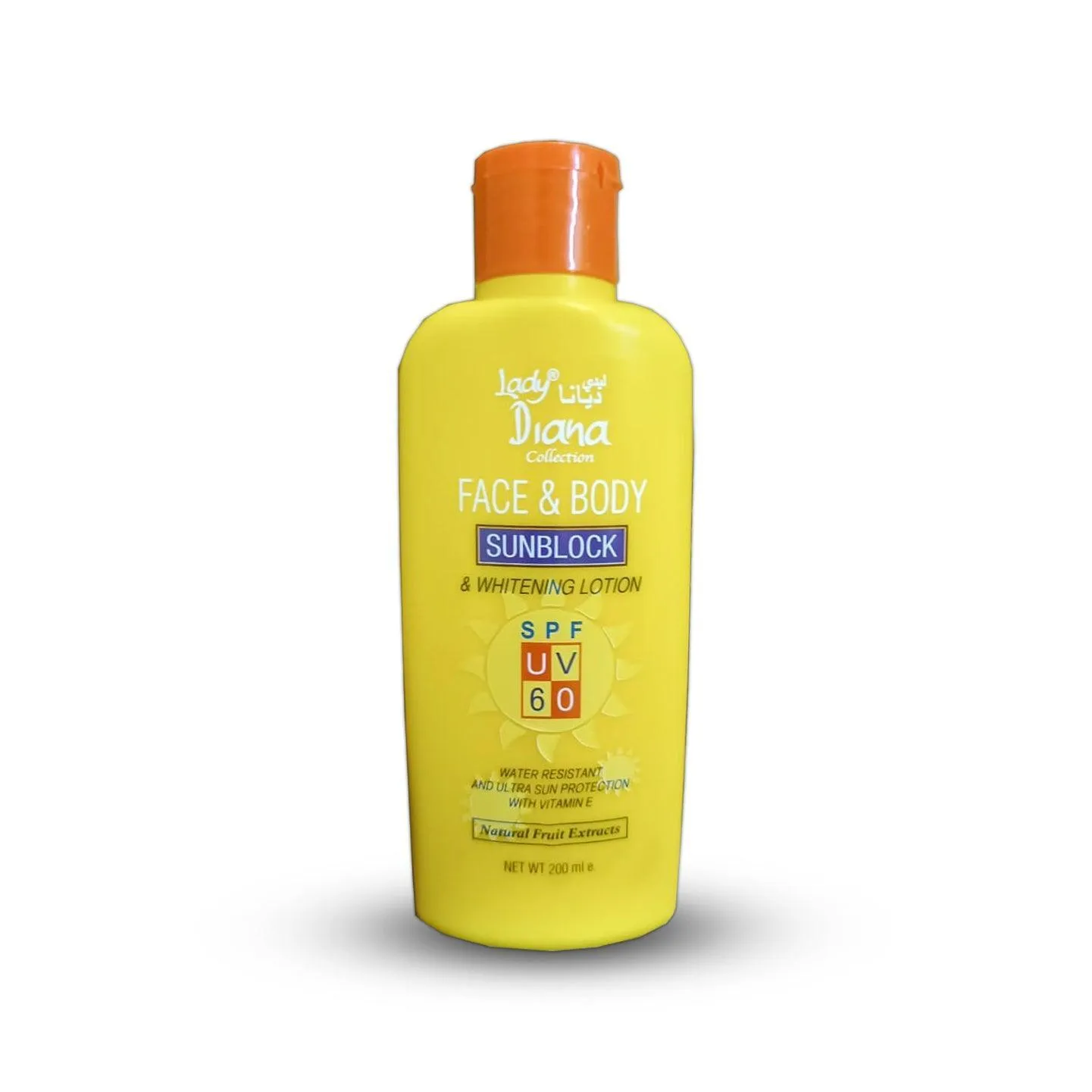 Lady Diana Face & Body Sunblock Whitening Lotion SPF 60 - 200ml