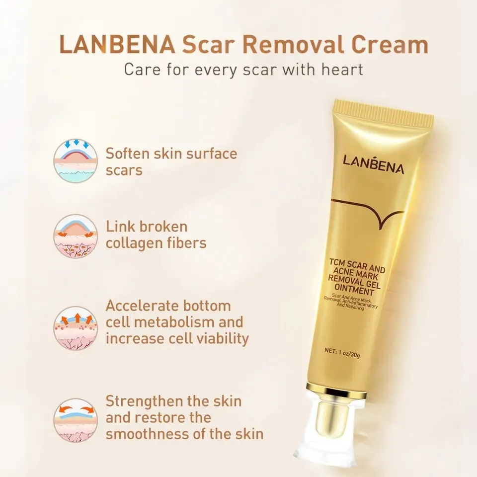 LANBENA Herbal Scar Removal Cream For Old Scars Stretch Mark Spots Gel for Men & Women S4584784