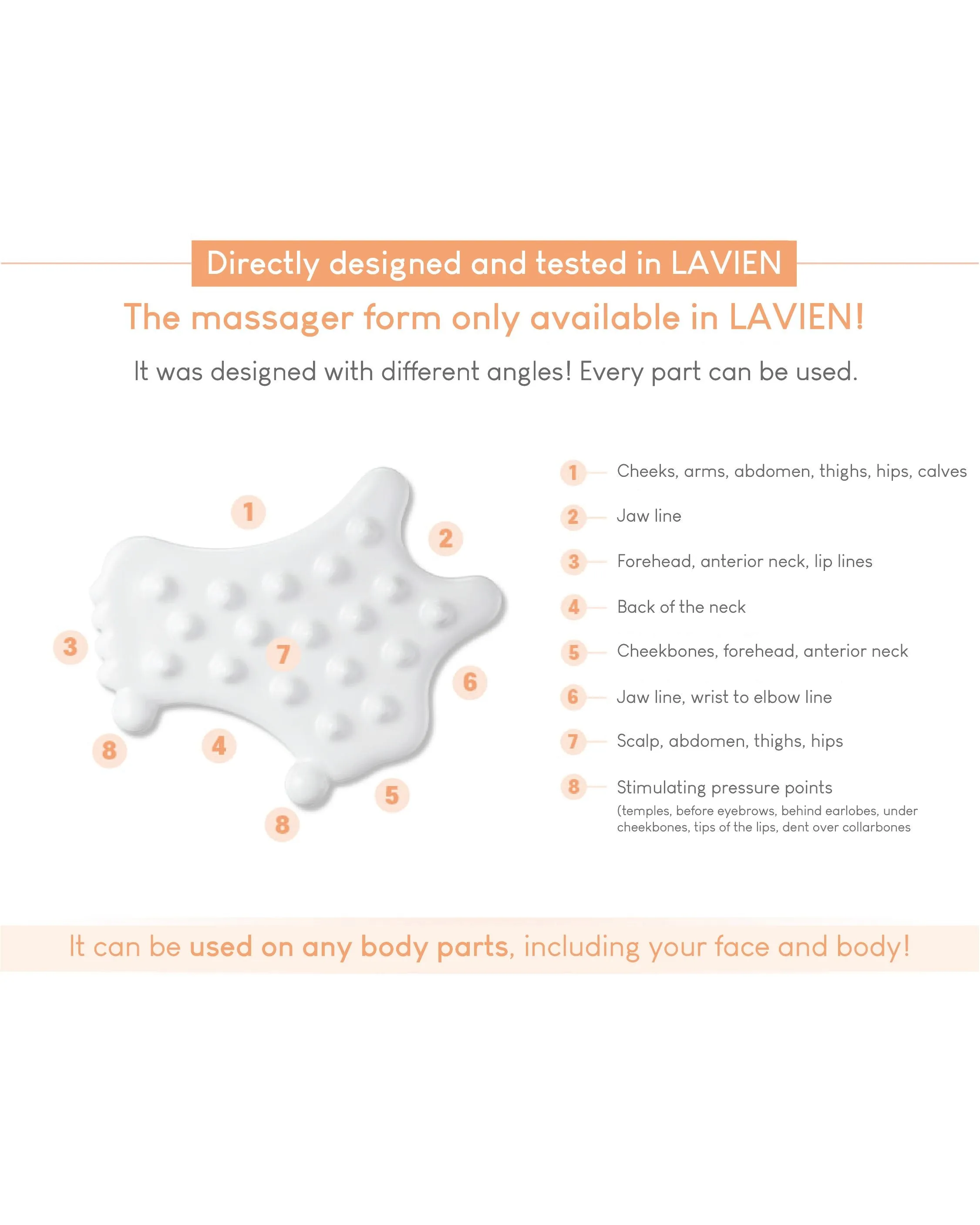 Lavien Gua Sha Ceramic Massage Plate