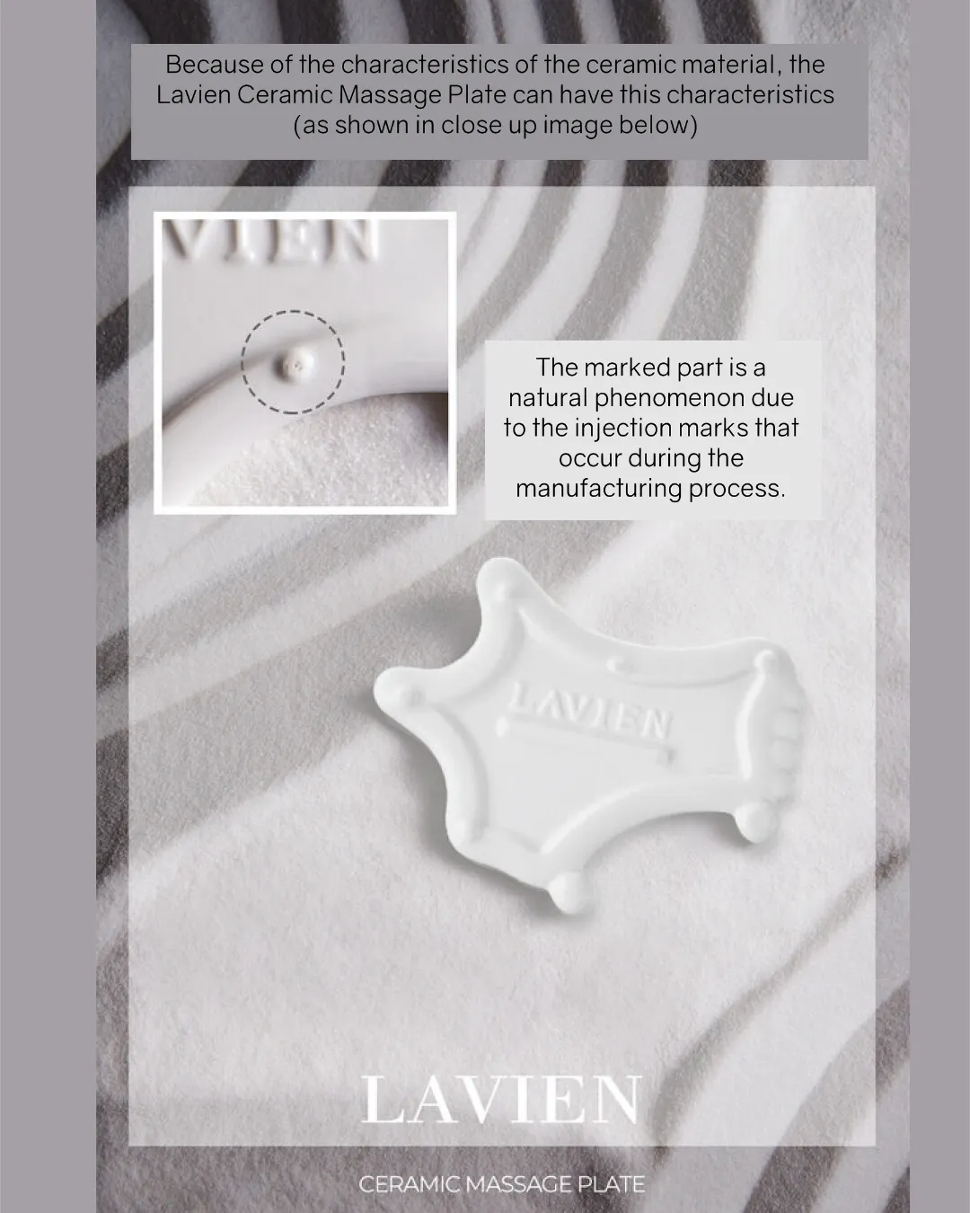 Lavien Gua Sha Ceramic Massage Plate