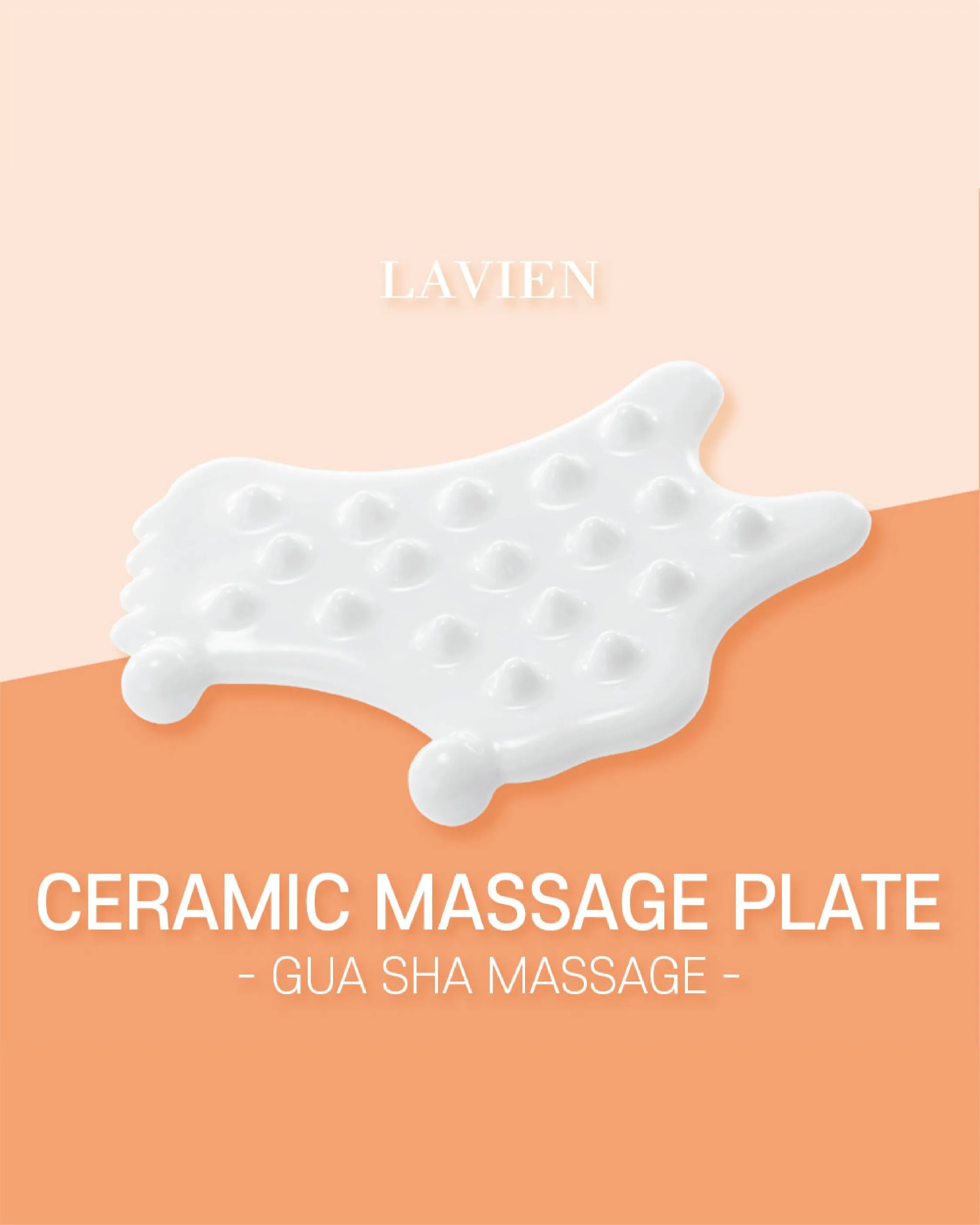 Lavien Gua Sha Ceramic Massage Plate
