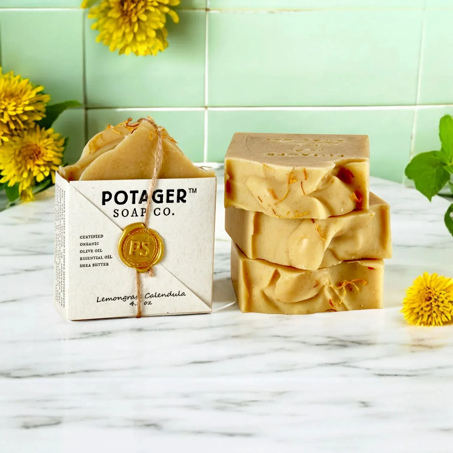 LEMONGRASS CALENDULA ORGANIC SOAP