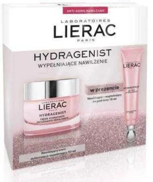 LIERAC Hydragenist Moisturizing Oxygenating-Filling Cream 50ml   Eye Gel 15ml