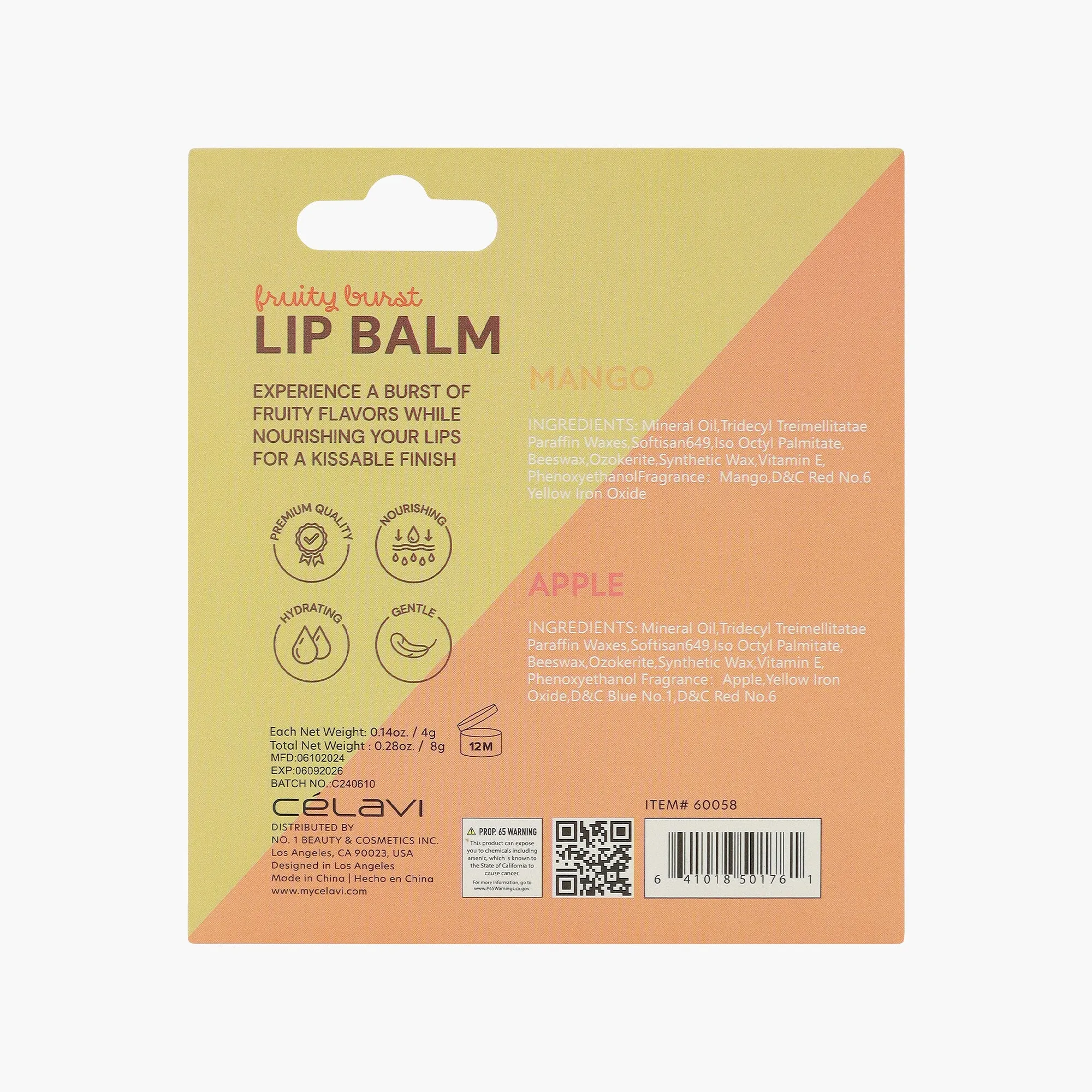 LIP BALM 2PC SET (APPLE   MANGO)