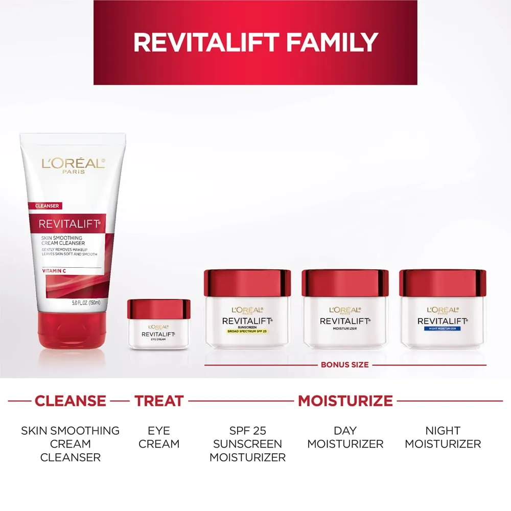 L'Oreal Paris Revitalift Night Moisturizer Anti Wrinkle Firming, 1.7 oz