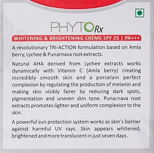 Lotus Professional PhytoRx Whitening & Brightening Crème SPF25 PA   , 50g